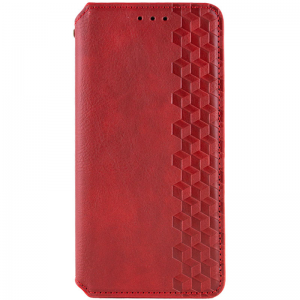 Кожаный чехол-книжка GETMAN Cubic для Xiaomi Redmi Note 11 Pro / 11 Pro 5G / 12 Pro – Красный
