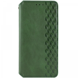 Кожаный чехол-книжка GETMAN Cubic для Xiaomi Poco X5 5G / Note 12 5G – Зеленый