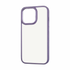 Чехол матовый TPU+PC FIBRA Metallic с цветным ободком для Iphone 13 – Purple