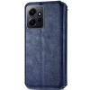 Кожаный чехол-книжка GETMAN Cubic для Xiaomi Redmi Note 12 – Синий 161975