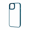 Чехол матовый TPU+PC FIBRA Metallic с цветным ободком для Iphone 14 – Dark Blue