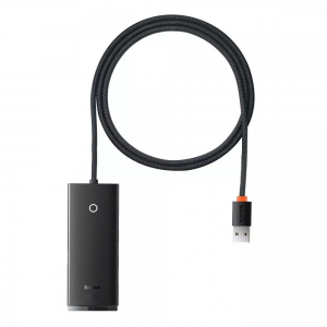 Адаптер USB-Хаб Baseus Lite Series 4в1 USB-A to USB 3.0*4 (1m) – Black