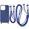 Защитный чехол TPU California с двумя шнурками для Iphone 12 Pro / 12 – Темно-синий / Midnight blue