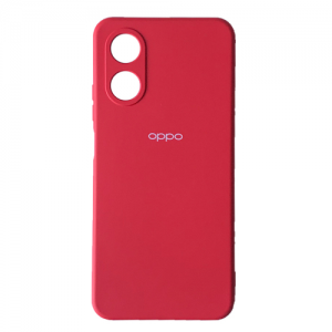 Оригинальный чехол Silicone Case 360 с микрофиброй и защитой камеры для Oppo A17 – Red