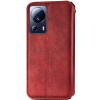 Кожаный чехол-книжка GETMAN Cubic для Xiaomi 13 Lite – Красный 161919