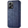 Кожаный чехол-книжка GETMAN Cubic для Xiaomi Poco X5 Pro 5G / Note 12 Pro 5G – Синий 161931