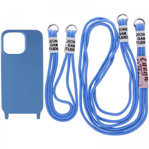 Защитный чехол TPU California с двумя шнурками для Iphone 12 Pro / 12 – Синий / Cosmos blue