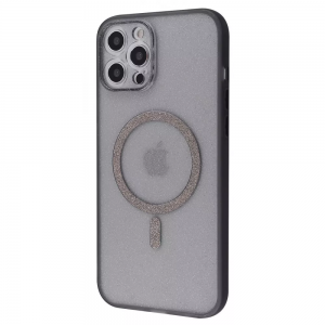 Чехол WAVE Brilliant Case с MagSafe и блестками для Iphone 13 Pro – Прозрачный / Черный