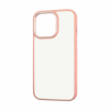 Чехол матовый TPU+PC FIBRA Metallic с цветным ободком для Iphone 13 Pro Max – Pink