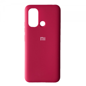 Оригинальный чехол Silicone Case 360 с микрофиброй для Xiaomi Redmi 12C – Hot Pink