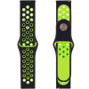 Ремешок силиконовый Sport Nike+ для Xiaomi Amazfit / Samsung 20 mm – Black / Green