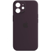 Оригинальный чехол Silicone Case Full Camera Protective с микрофиброй для Iphone 12 – Фиолетовый / Elderberry