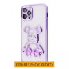 Чохол Shining Bear з блискітками для Iphone 14 Purple