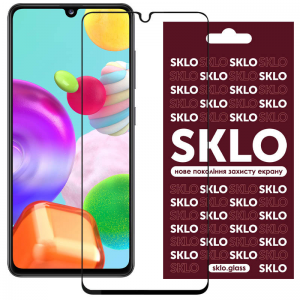 Защитное стекло 3D / 5D Premium SKLO Full Glue на весь экран для Oppo A57s / A77s / A77 – Black