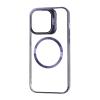 Прозрачный чехол Fibra Window Leaf с MagSafe и подставкой на камере для Iphone 12 Pro / 12 – Deep Purple 162345