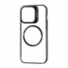 Прозрачный чехол Fibra Window Leaf с MagSafe и подставкой на камере для Iphone 13 Pro Max / 14 Plus – Black