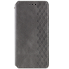 Кожаный чехол-книжка GETMAN Cubic для Xiaomi Redmi 12C – Серый