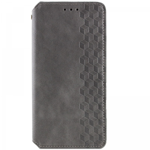 Кожаный чехол-книжка GETMAN Cubic для Xiaomi Redmi Note 11 Pro / 11 Pro 5G / 12 Pro – Серый