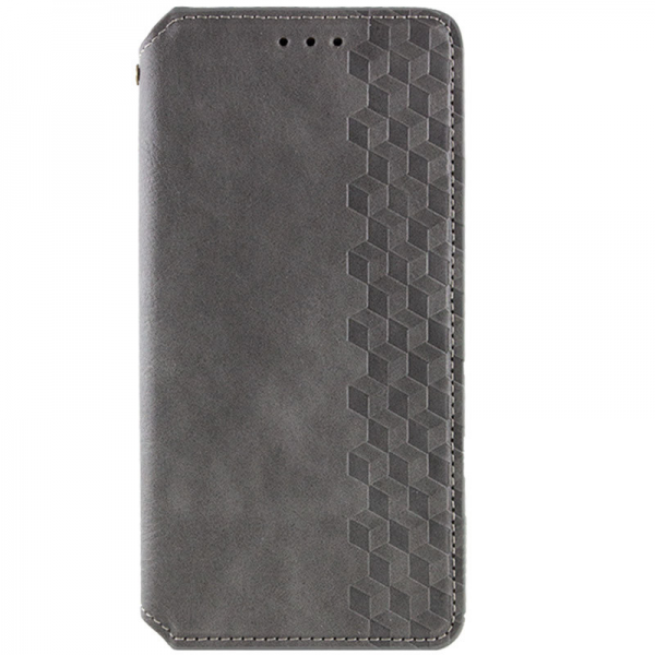Кожаный чехол-книжка GETMAN Cubic для Samsung Galaxy M14 / A14 – Серый