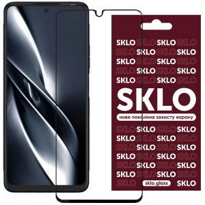 Защитное стекло 3D / 5D Premium SKLO Full Glue на весь экран для Tecno POVA 3 (LF7n) – Black