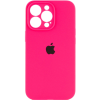Оригинальный чехол Silicone Case Full Camera Protective с микрофиброй для Iphone 13 Pro – Розовый / Barbie pink