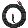 Кабель Baseus Cafule Type-C to Type-C PD 2.0 60W (1m) – Black / Red 162607