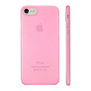 Матовый силиконовый ультратонкий TPU чехол OZAKI для Iphone 7 / 8 / SE (2020) – Розовый