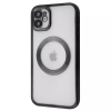 Прозрачный чехол WAVE Metal Color с MagSafe и стеклом на камеру для Iphone 11 – Black