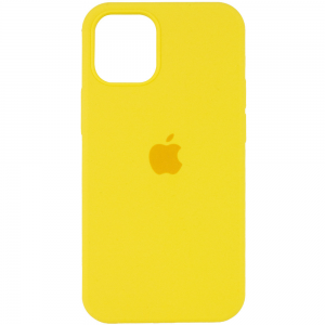 Оригинальный чехол Silicone Cover 360 с микрофиброй для Iphone 14 Pro Max – Желтый / Neon Yellow