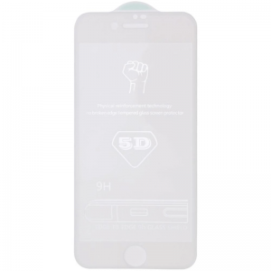 Защитное стекло 5D Hard 9H Full Glue на весь экран для Iphone 6 / 6s – White