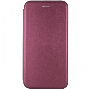 Кожаный чехол-книжка 360 с визитницей для Samsung Galaxy M33 5G – Бордовый