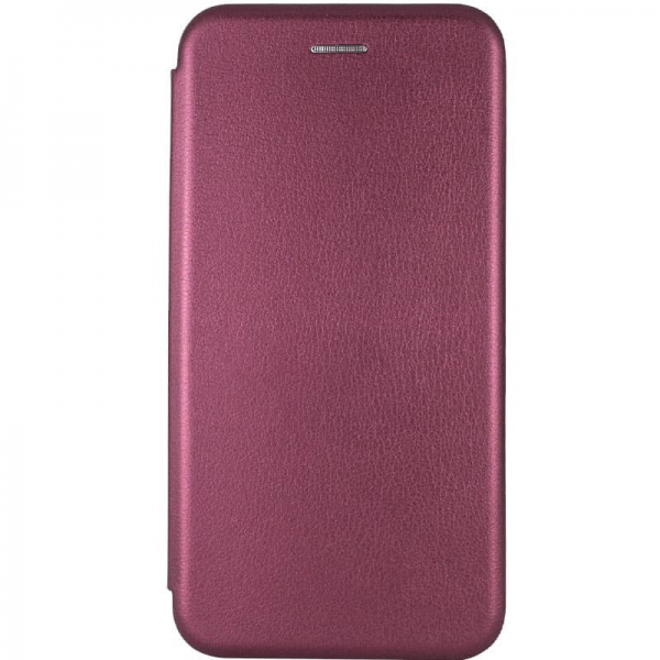 Кожаный чехол-книжка 360 с визитницей для Samsung Galaxy M33 5G – Бордовый