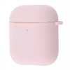 Силиконовый чехол для наушников с микрофиброй для Apple Airpods 1/2 – Pink sand