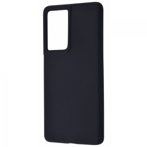 Чехол Silicone Case WAVE Full с микрофиброй для Samsung Galaxy S21 Ultra – Midnight blue