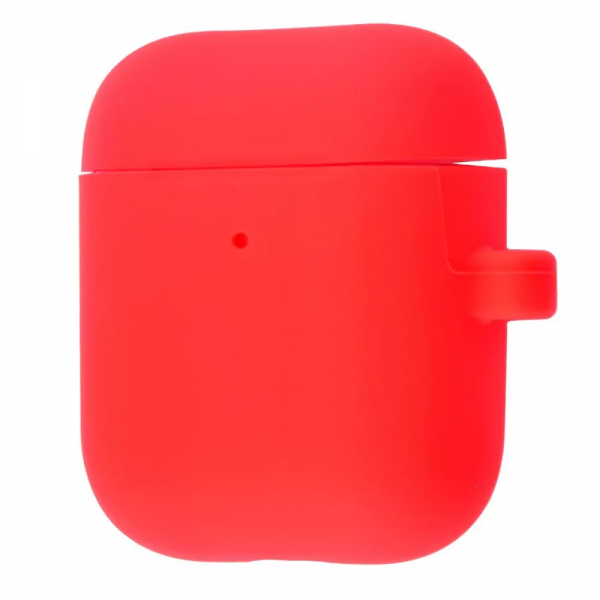 Чохол Silicone Slim з карабіном для Apple Airpods 1/2 Red