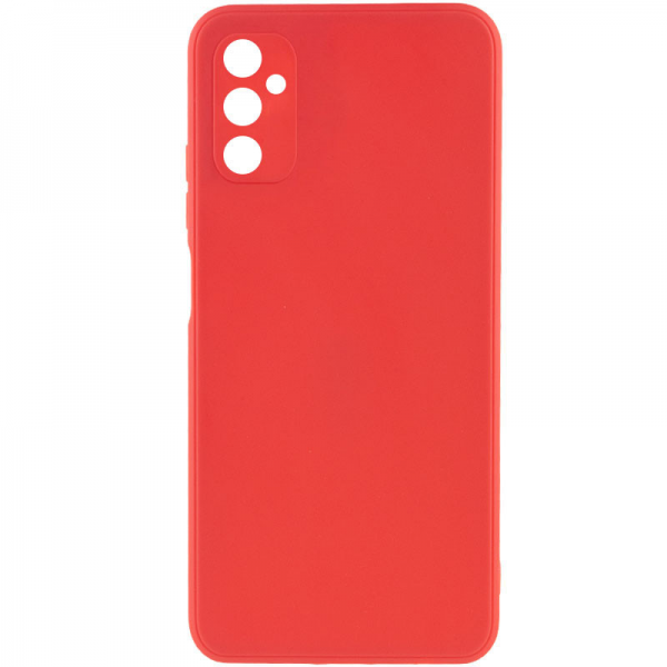 Матовый силиконовый TPU чехол с защитой камеры для Samsung Galaxy A24 – Красный / Camellia