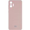 Чехол Silicone Cover (AA) с защитой камеры и микрофиброй для Xiaomi 11T / 11T Pro – Розовый / Pink Sand