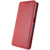 Кожаный чехол-книжка GETMAN Cubic для Xiaomi Redmi 12 – Красный 164895
