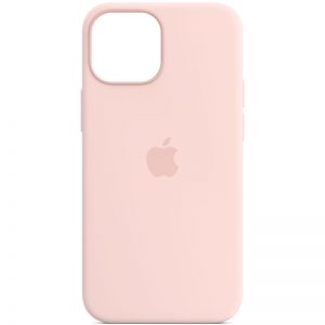Оригинальный чехол Silicone Cover 360 с микрофиброй для Iphone 12 / 12 Pro – Розовый / Chalk Pink