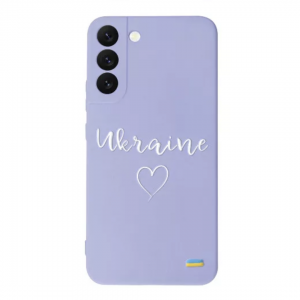 Чехол патриотический WAVE Ukraine Edition Case с микрофиброй для Samsung Galaxy S22 Ultra – Ukraine heart