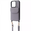 Кожаный чехол WAVE Leather Pocket Case со шнурком для Iphone 14 Pro – Light Purple