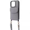 Кожаный чехол WAVE Leather Pocket Case со шнурком для Iphone 14 Pro – Sierra Blue