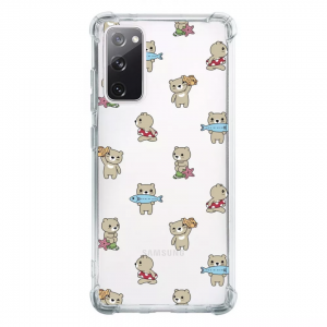 Прозрачный силиконовый TPU чехол с усиленными углами WAVE Cute Clear Case для Samsung Galaxy S22 – Little bears