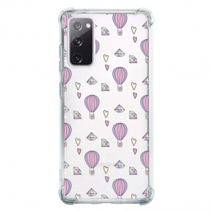 Прозрачный силиконовый TPU чехол с усиленными углами WAVE Cute Clear Case для Samsung Galaxy S22 – Love baloons