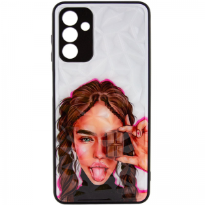 TPU+PC чехол Prisma Ladies для Samsung Galaxy A34 5G – Chocolate