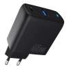 Сетевое зарядное устройство Proove Silicone Power 45W (Type-C + USB) – Black 166194