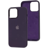 Чехол Silicone Case с металлическими кнопками и микрофиброй для Iphone 14 Pro Max – Фиолетовый / Elderberry