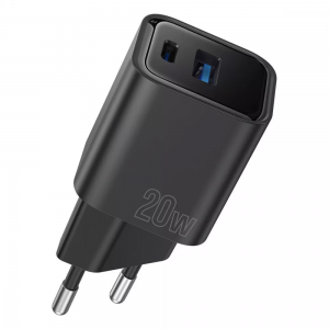 Сетевое зарядное устройство Proove Silicone Power Plus 20W (Type-C + USB) – Black