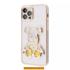 Чехол Shining Bear Case с переливающимися блестками и стеклом на камеру для Iphone XR – Gold