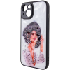 TPU+PC чехол Prisma Ladies для Iphone 14 – Girl in a hat 166339